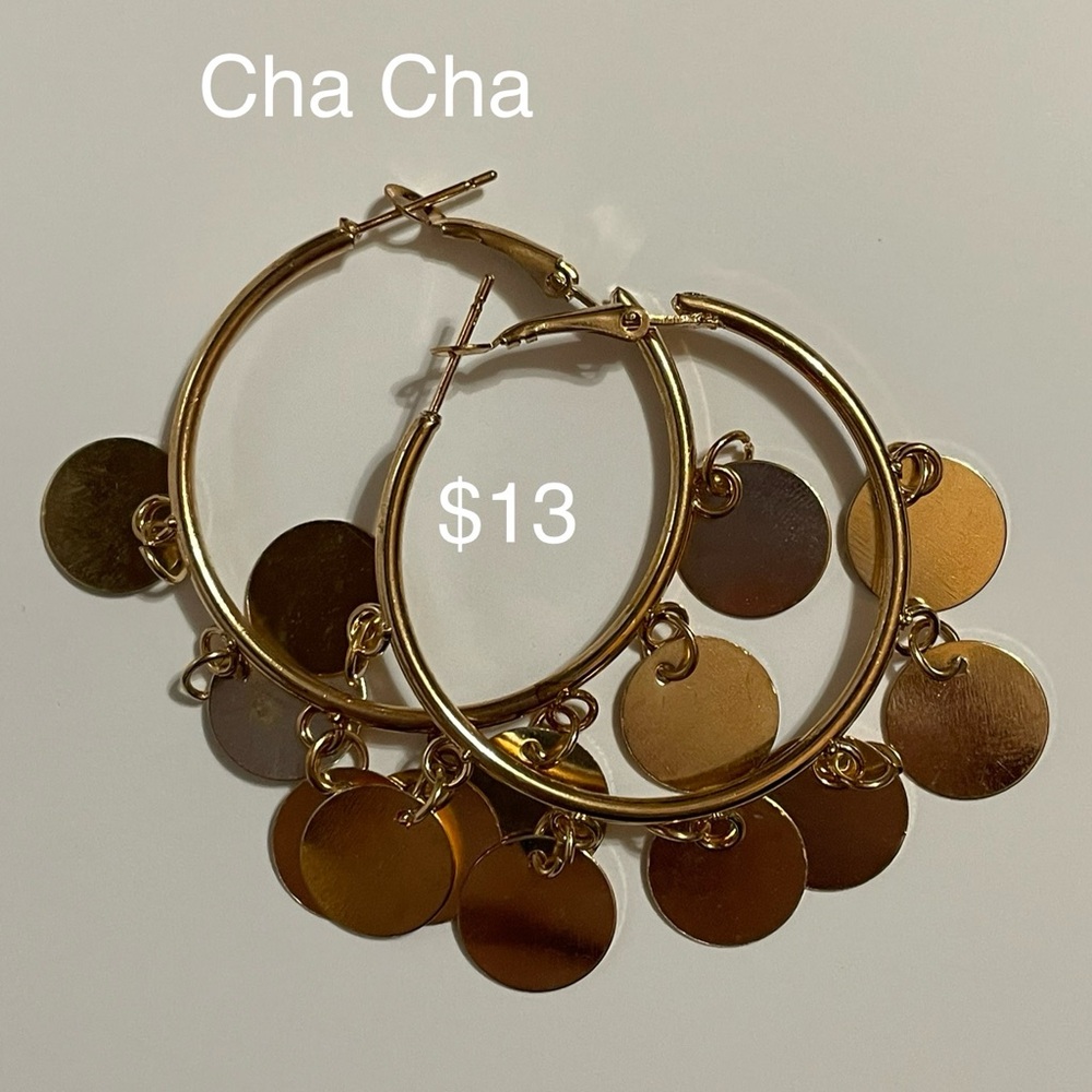 Cha-cha Gold Hoop Earrings